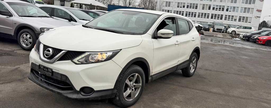 NISSAN Qashqai dCi tekna 4x4 2015 Diesel Allrad SUV weiss Autoankauf Autoexport